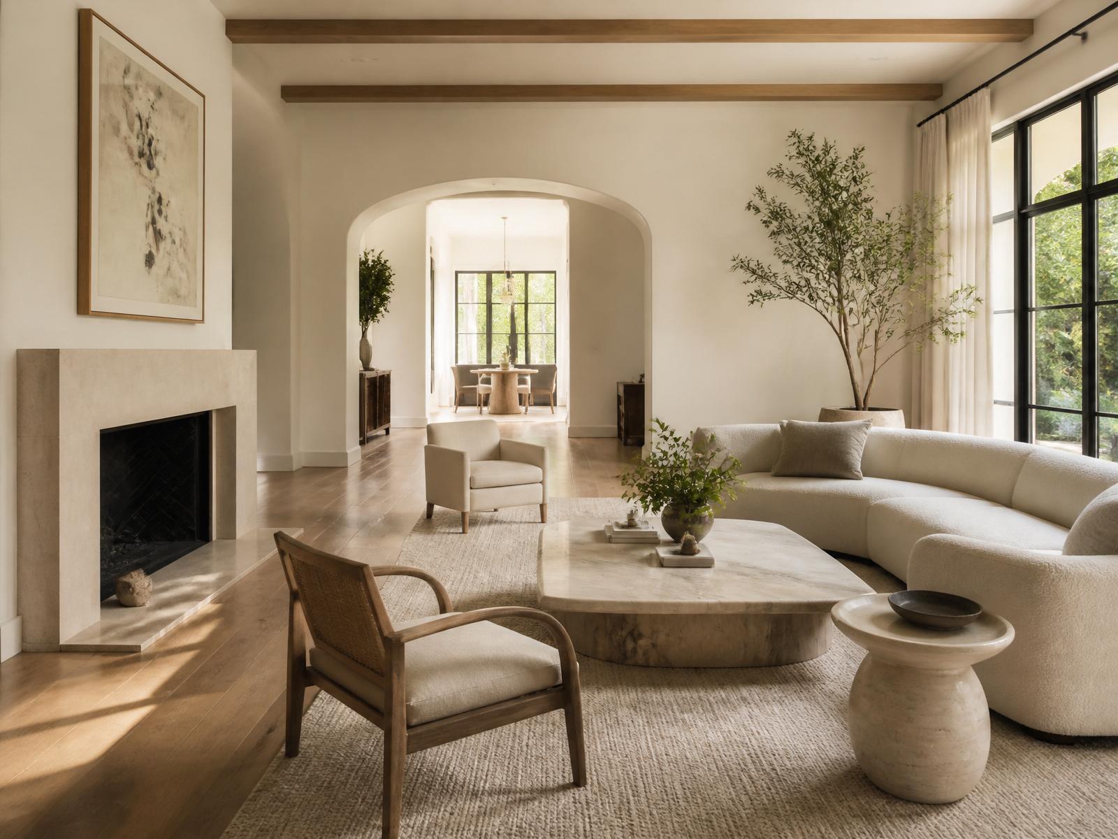 Elegant, calm interior of a well-cared-for home